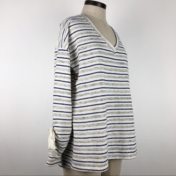 Democracy Oversized Lace Up Detail Striped Shirt - Picture 8 of 11